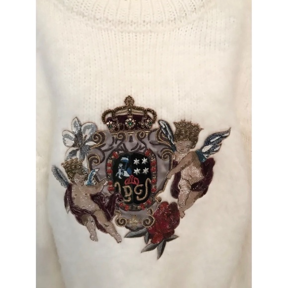 Dolce Gabbana Cashmere  Embellished Turtleneck L - Picture 2 of 6